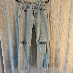 Light Blue Distressed Women's Jeans